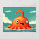 Zoek naar monsters briefkaarten Zee monster