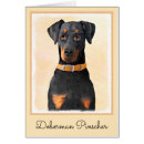 Zoek naar dobermans notitiekaarten Pinscher