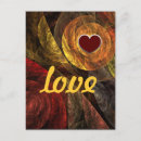 Recherche de amour abstrait cartes postales Pour tous