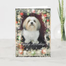 Recherche de shihtzu vœux cartes Vacances