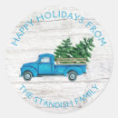 Recherche de camion vintage autocollants Noël rustique