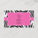 Recherche de zèbre rose cartes visite Hot pink