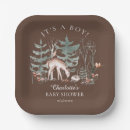 Recherche de hérisson mignon assiettes en papier Baby shower boisé