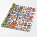 Recherche de voyage vintage papier cadeau Rétro