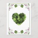 Recherche de trèfle de quatre feuilles cartes postales Leprechaun