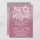 Recherche de pink bar bat mitzvah invitations Brillant