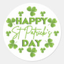 Recherche de shamrock irlandais autocollants Feuille