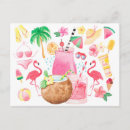 Zoek naar leuke flamingo briefkaarten Tropisch