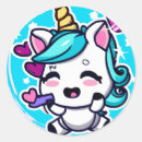 Recherche de licornes de kawaii autocollants Cheval