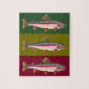 Recherche de pêche de mouche puzzles Truite arc en ciel