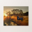 Recherche de chevaux puzzles Coucher de soleil