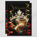 Recherche de masque rouge invitations Quinceanera