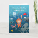 Recherche de animaux aquatiques vœux cartes Pour enfants