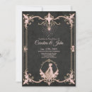 Recherche de silhouette de femme invitations Vintage