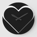 Recherche de coeur blanc horloges Noir et blanc