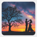 Recherche de silhouette couple autocollants Romantique