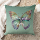 Recherche de violet bleu coussins Feuille