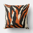 Recherche de tigre abstrait coussins Noir