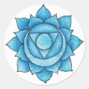 Recherche de chakra de gorge autocollants Bleu