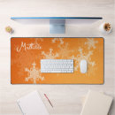 Recherche de flocons neige tapis souris Orange