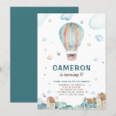 Recherche de montgolfière anniversaire invitations Aquarelle