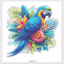 Recherche de perroquet coloré autocollants Nature