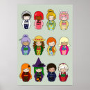 Recherche de poupée kokeshi posters Kawaii