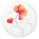 Recherche de fleur rouge boutons et poignées de porte Orange