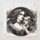 Zoek naar vintage vrouwen kaarten Illustratie