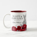 Recherche de rouge et argent tasses Fleurs