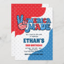 Recherche de merica invitations Rouge blanc et bleu