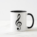 Recherche de treble clef tasses Noir et blanc