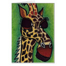 Recherche de bande dessinée de girafe cartes postales Zoo