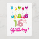Recherche de 16ème anniversaire cartes Mignon