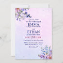 Recherche de bleu lavande mariage invitations Printemps