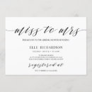Recherche de miss to mrs shower invitations Noir et blanc