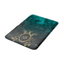 Recherche de turquoise floral bath mats Élégant