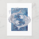 Recherche de signe zodiaque poissons cartes invitations Bleu