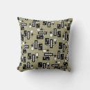 Recherche de les années 50 coussins Noir et blanc