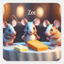 Recherche de souris et fromage autocollants Animal