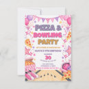 Recherche de bowling de fille cartes invitations Girl