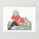 Recherche de fille de chat cartes postales Vintage