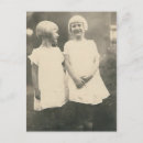 Recherche de deux soeurs cartes postales Vintage