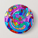 Recherche de hippie style badges Rétro