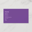 Recherche de couleur violette cartes visite Couleurs