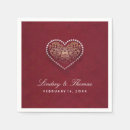 Recherche de or rouge serviettes Coeur