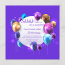 Recherche de surprise 21ans anniversaire invitations Violet