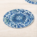 Zoek naar blauw patroon onderzetters Waterverf