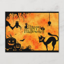 Recherche de chat halloween cartes postales Araignée