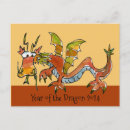 Recherche de année du dragon cartes postales Dessin animé